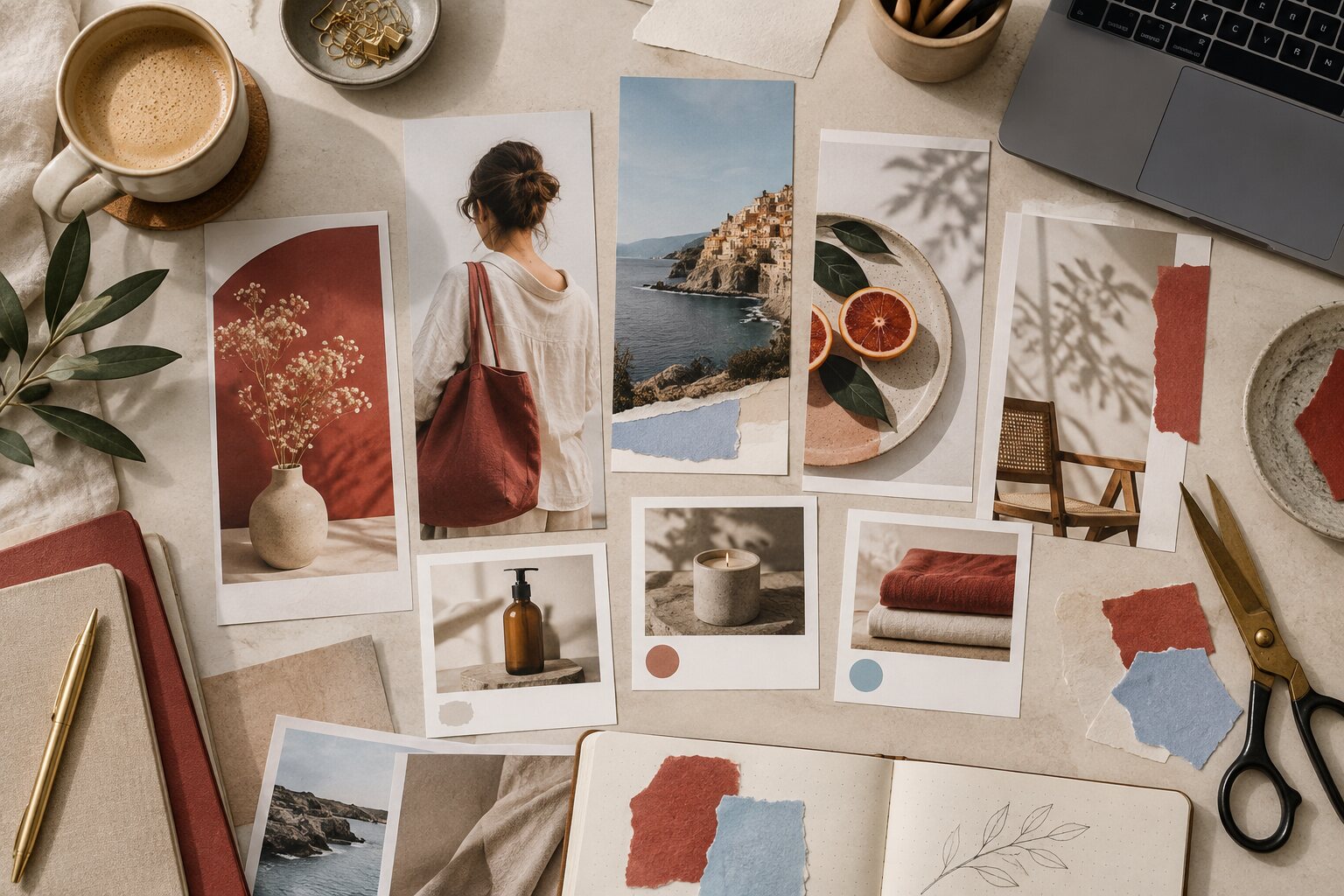 Organized Pinterest board planning layout with product categories